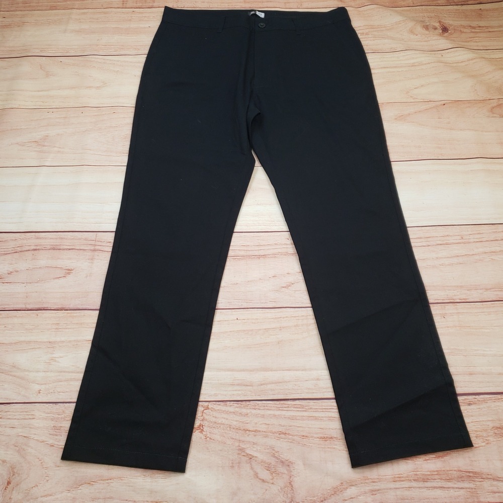 AS‎ Colour Chino Pants Mens 36 Black Straight Leg Cotton Stretch Trousers 31818